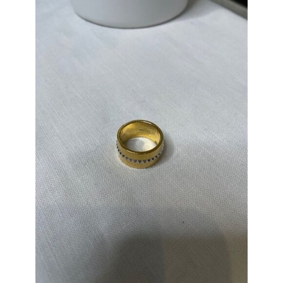 Celine Gold & Silver Cigar Band Ring Size 5 - Picture 4 of 4